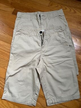 2x H&M kids Lightweight Khaki Shorts - Classic Casual Fit